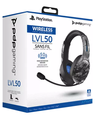 Comprar Auriculares Gaming LVL50 Wireless Camuflaje Negro - PS4, PS5, Auriculares