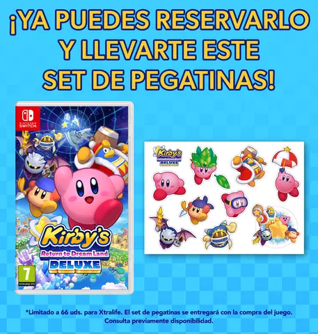 Comprar Kirby's Return to Dreamland Deluxe + Set de Pegatinas/Stickers A5 Switch Pack Stickers