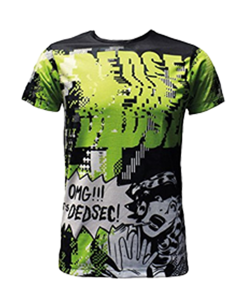Camiseta verde/acido dedsec watch dogs 2 talla xl