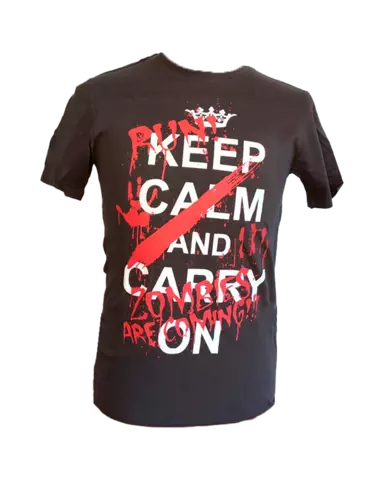 Comprar Camiseta Negra Keep Calm and Carry On (Zombies) Talla S Talla S