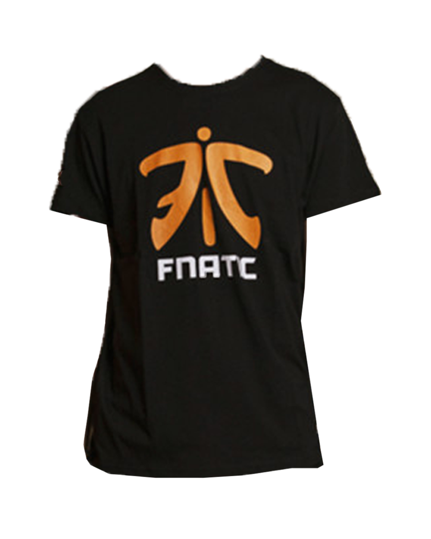 Camiseta negra/naranja fnatic talla m