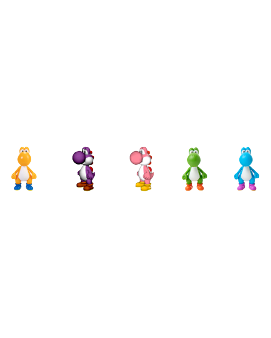 Pack 5 Figuras Yoshi Wave Super Mario 6 cm