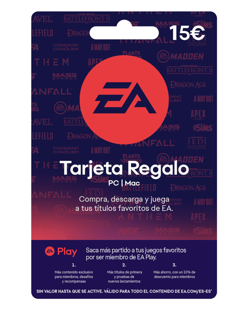 Tarjeta Regalo Electronic Arts 15€
