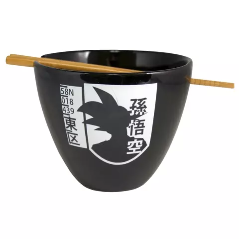 Comprar Bol de ramen con palillos Logo con fondo negro Dragon Ball 470 ml 