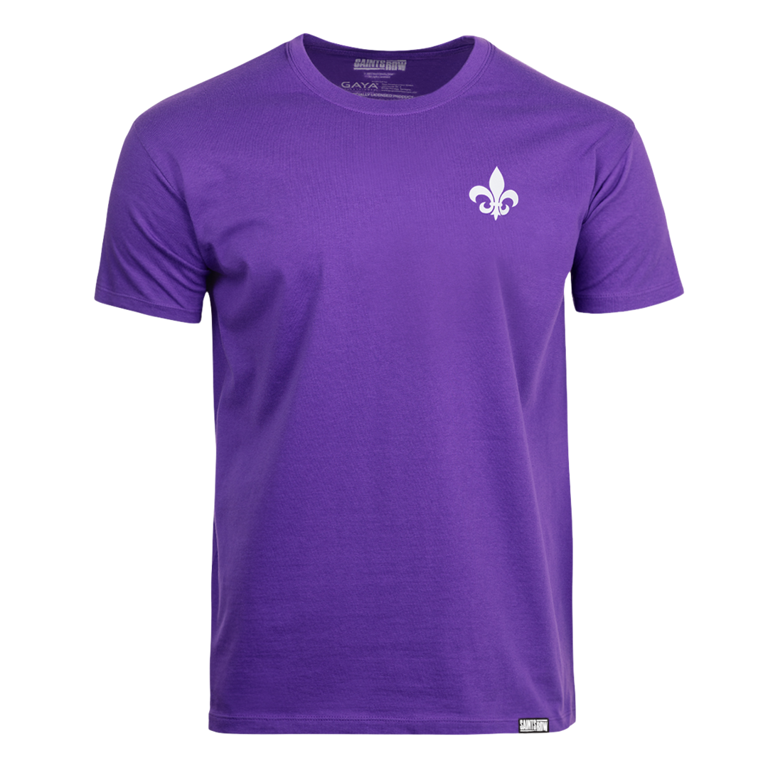 Camiseta fleur saints row morado oscuro talla xxl