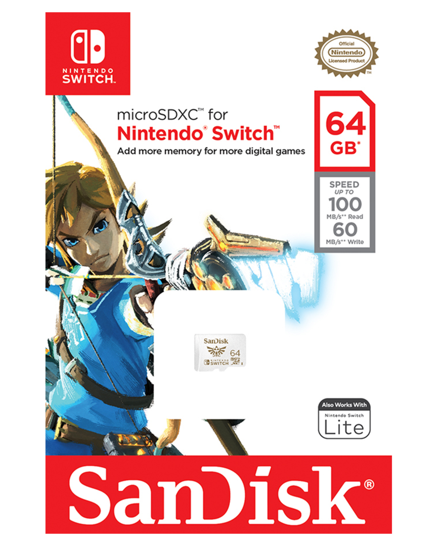 Tarjeta de Memoria MicroSDXC 64GB para Nintendo Switch SanDisk