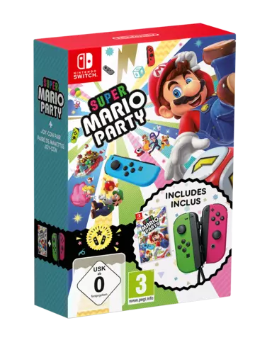 Comprar Super Mario Party + JoyCon Verde/Rosa Switch Limitada - Videojuegos