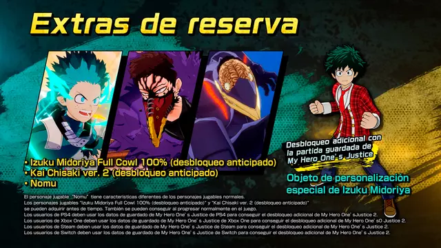 DLC My Hero: One's Justice 2 - Switch