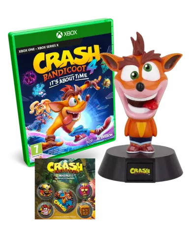 Comprar Crash Bandicoot 4: It's About Time + Lámpara 3D Crash bandicoot + Set de 5 Chapas Crash Bandicoot  Xbox One Pack Lámpara Crash