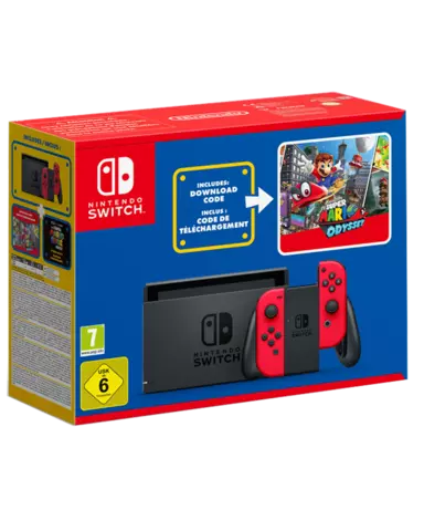 Consola Nintendo Switch JoyCon + Super Mario Odyssey Edición Especial Día de Super Mario