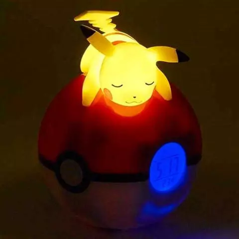 Comprar Reloj Alarma con luz LED Pikachu Pokémon 18 cm 