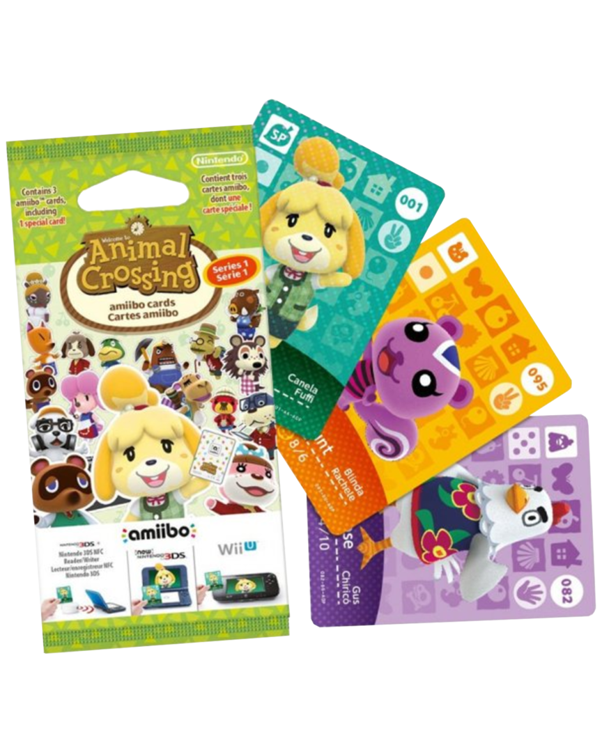 Pack 3 tarjetas amiibo animal crossing serie 1