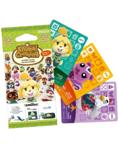 Comprar Pack 3 Tarjetas amiibo Animal Crossing Serie 1 Figuras amiibo