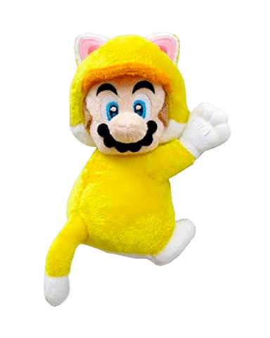 Peluche Cat Peach Super Mario Magnet 19 cm - Mitico