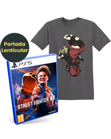 Comprar Street Fighter 6 Edición Lenticular + Camiseta Ken Street Fighter Gris Talla L - PS5, Pack Camiseta Ken Talla L