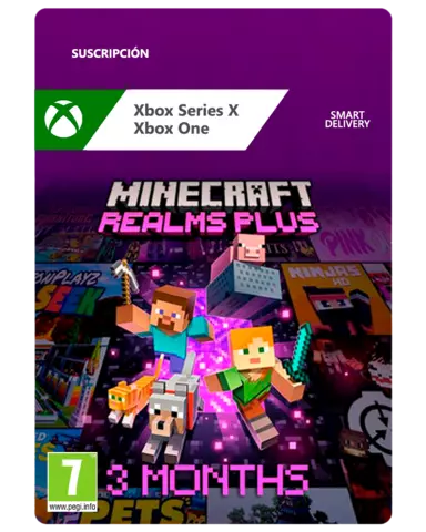 Comprar Minecraft Realms Plus Suscripción 3 meses Xbox Live Xbox Series