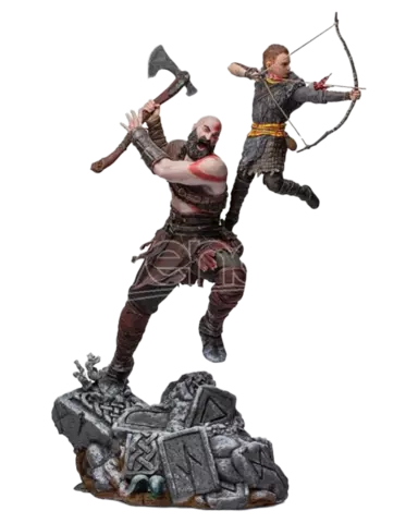 Figura Kratos y Atreus God of War 34 cm