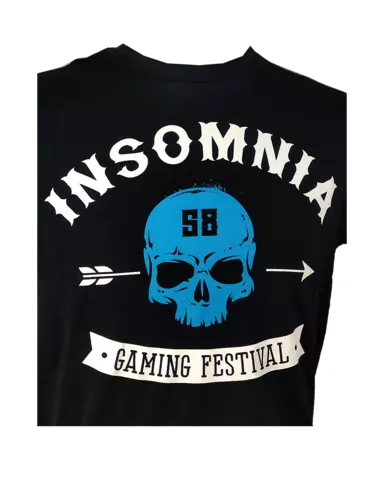 Comprar Camiseta Negra Calavera Insomnia Gaming Festival Talla XS Talla XS