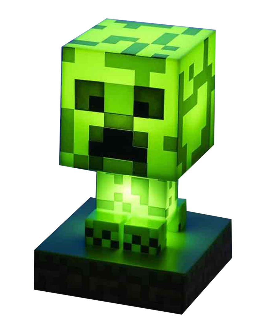 Lámpara Icon Creeper Minecraft 10cm