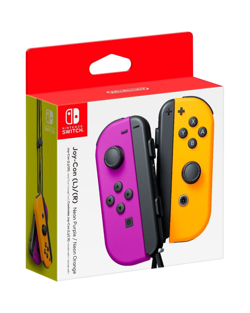 Mando joy-con -morado neon/naranja neon