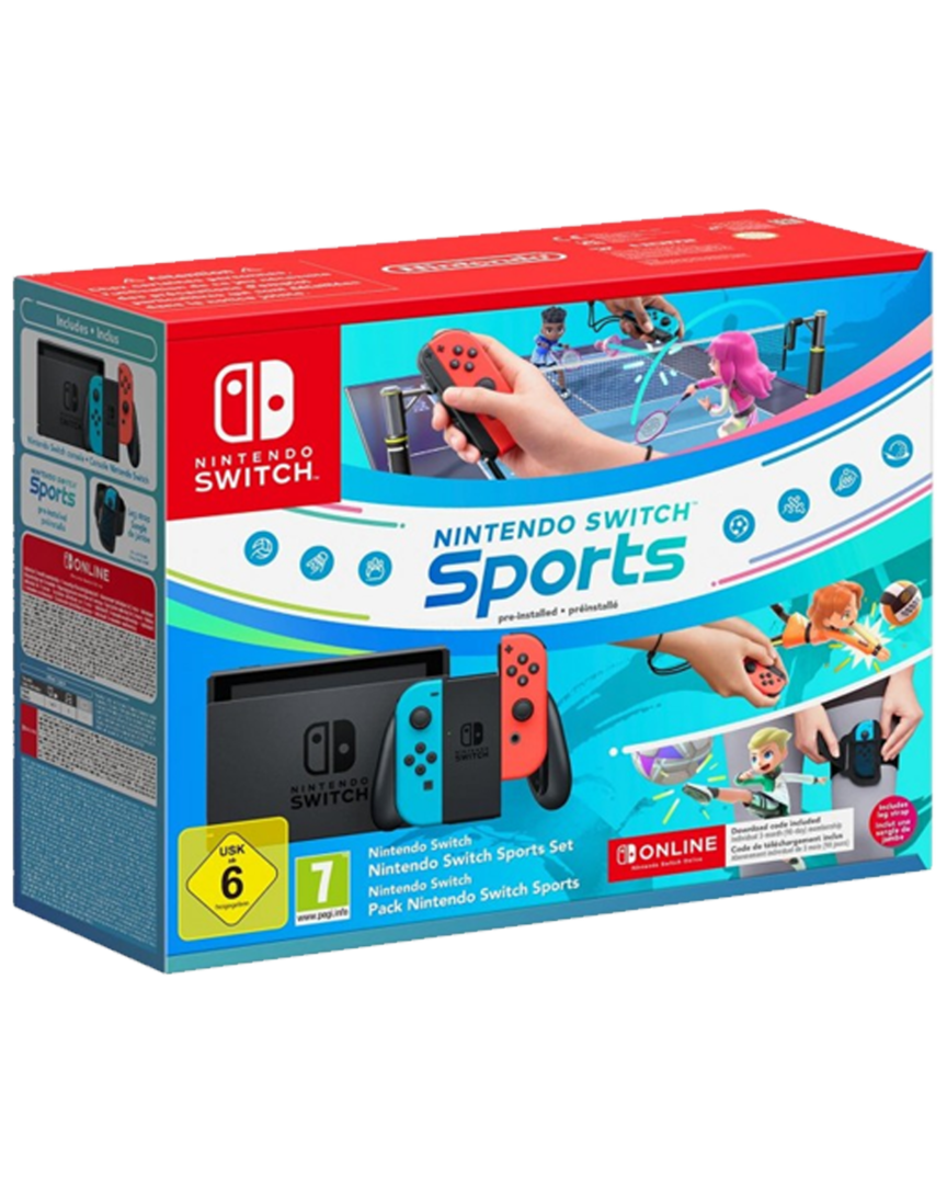 Nintendo switch joy-con neon + nintendo switch sports + cinta + 3 meses nintendo switch online