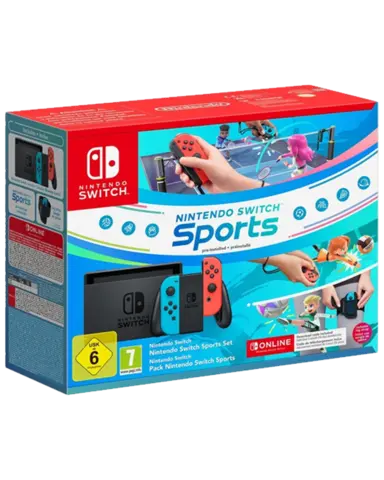Comprar Nintendo Switch Joy-Con Neon + Nintendo Switch Sports + Cinta + 3 Meses Nintendo Switch Online Switch Consola + Nintendo Switch Sports