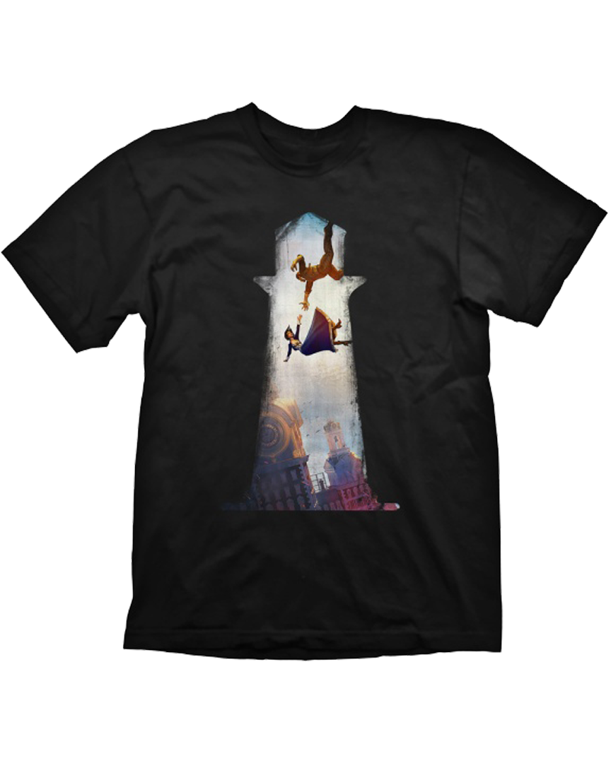 Camiseta negra bioshock lighthouse talla m