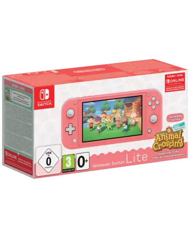 Comprar Nintendo Switch Lite Coral + Animal Crossing: New Horizons + 3 Meses Nintendo Switch Online Switch Versión Coral