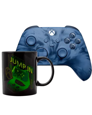 Mando Inalámbrico Stormcloud Vapor + Taza Xbox con Licencia Oficial