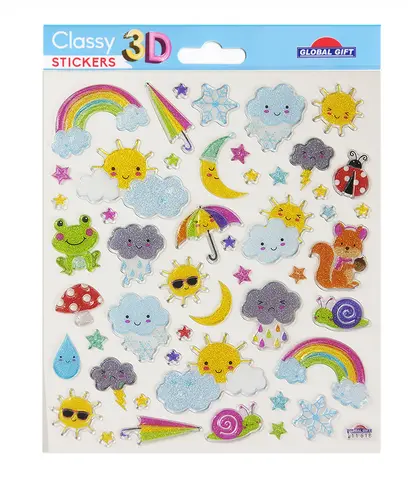 Comprar Pegatinas Classy 3D Clima Glitter 