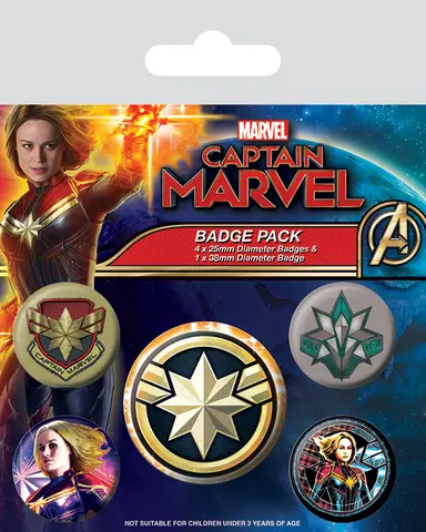 Comprar Set Chapas Marvel Capitana Marvel 