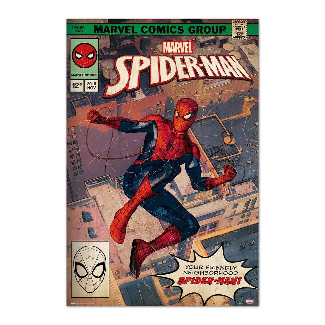 Poster marvel spiderman portada comic