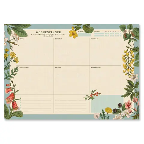 Comprar Bloc Planificador Semanal A3 Botanical Aleman 