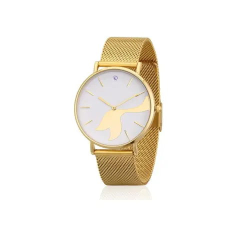 Comprar Reloj De Pulsera Disney La Sirenita Acero Inoxidable Y Baño De Oro 