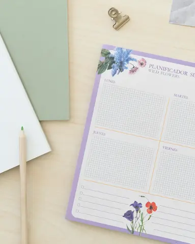 Comprar Bloc Planificador Semanal A4 Wild Flowers Español 