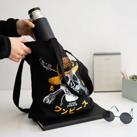 Comprar Bolso De Tela One Piece Netflix - Jolly Roger 