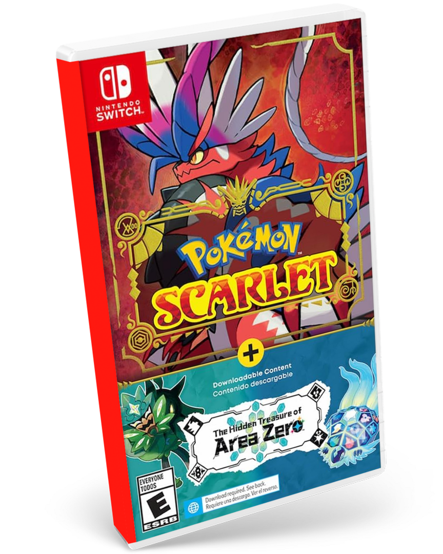 Pokemon escarlata + the hidden treasure of area zero (dlc en cartucho)