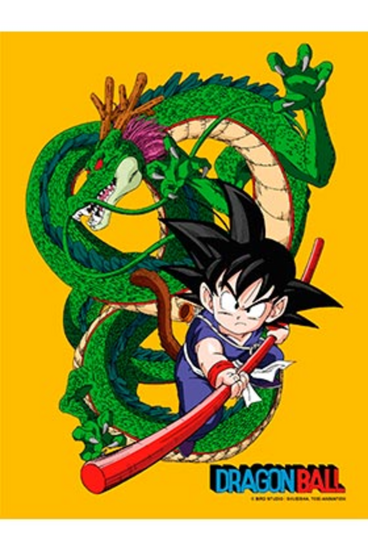 Poster De Vidrio Goku Niño Y Shenron 30X40 Dragon Ball