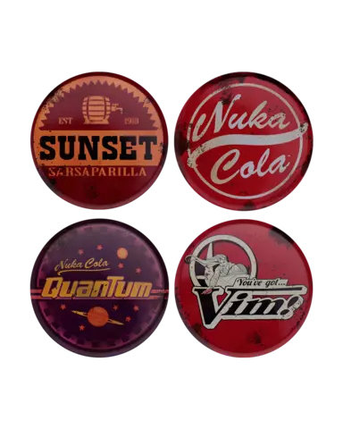 Set 4 Posavasos Metálicos Fallout Fanattik