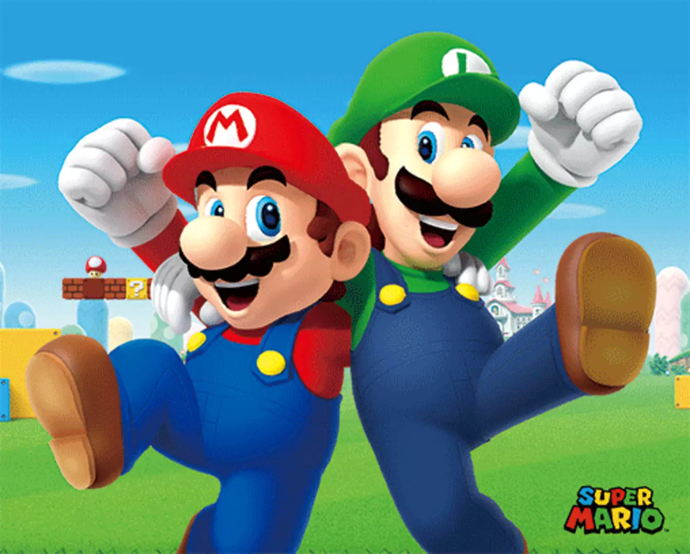 Super Mario - Póster 3D Mario & Luigi