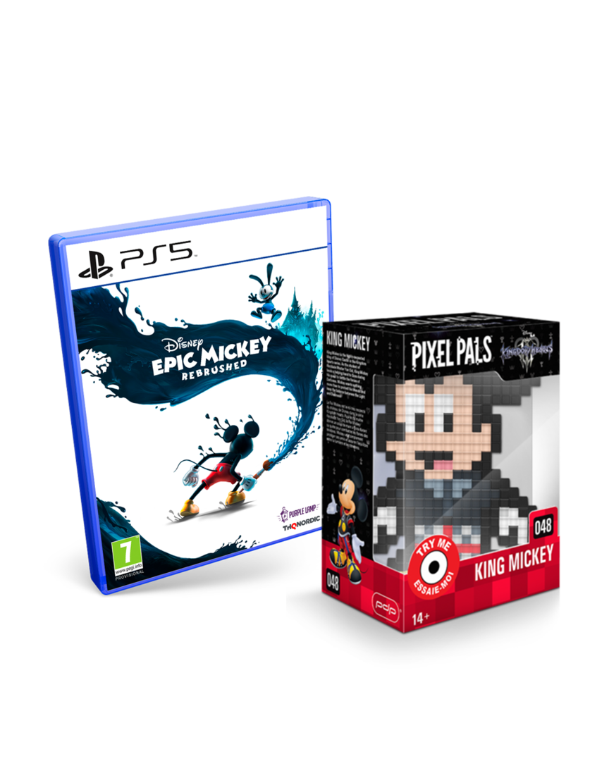 Disney epic mickey: rebrushed + pixel pals kingdom hearts king mickey