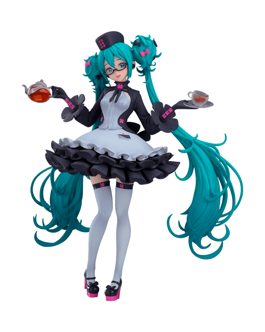 Figura hatsune miku character vocal series 01 glasses x café ver. pop up parade