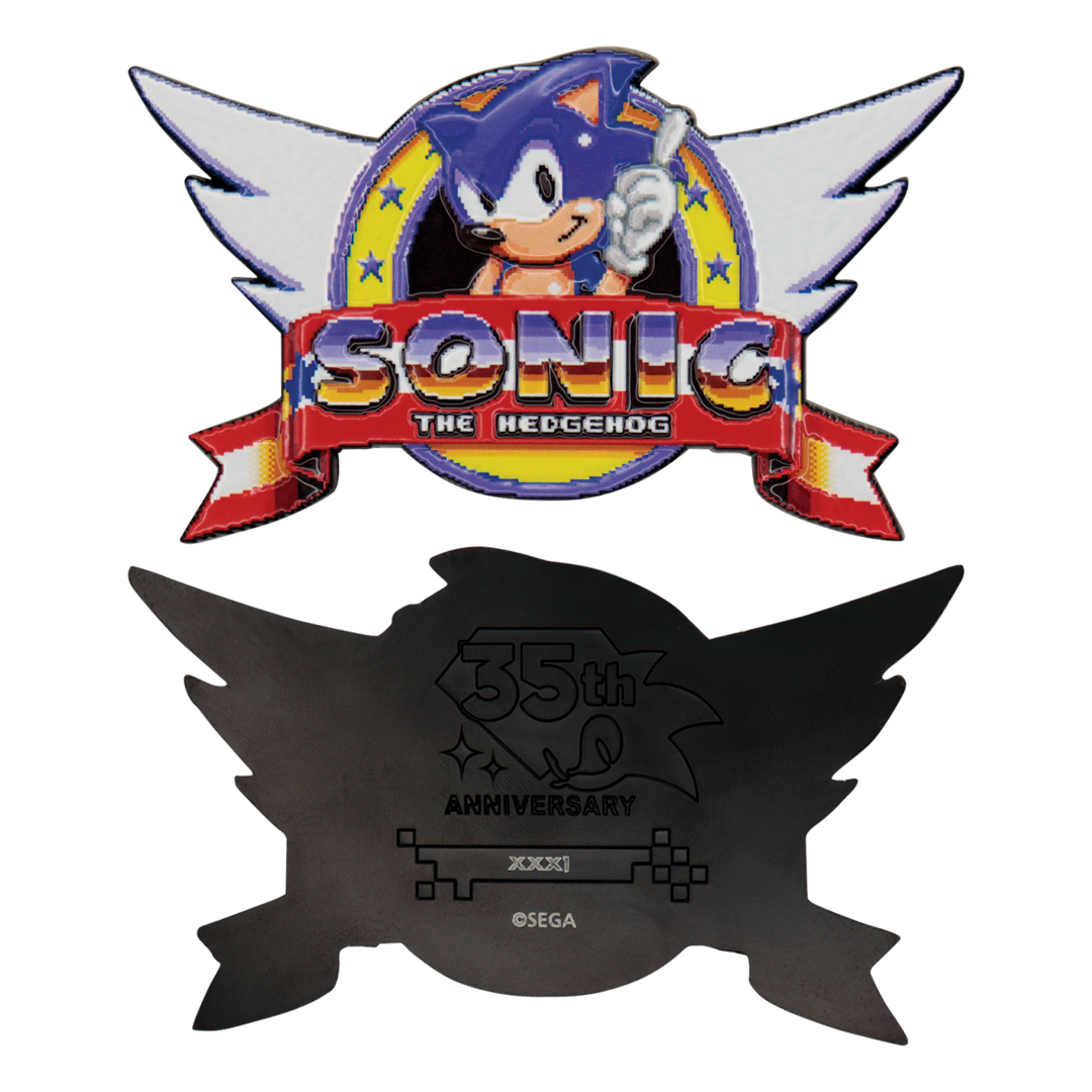 Medallón logo original sonic the hedgehog edición limitada fanattik