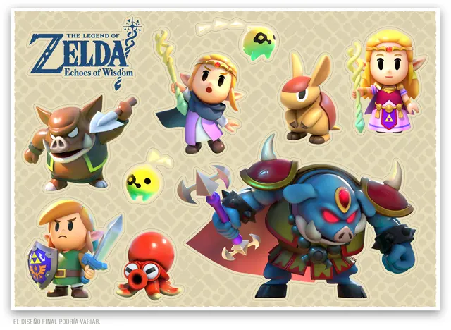 Reservar The Legend of Zelda: Echoes of Wisdom + Set de Pegatinas Oficiales TLOZ Echoes of Wisdom Switch Pack Pegatinas