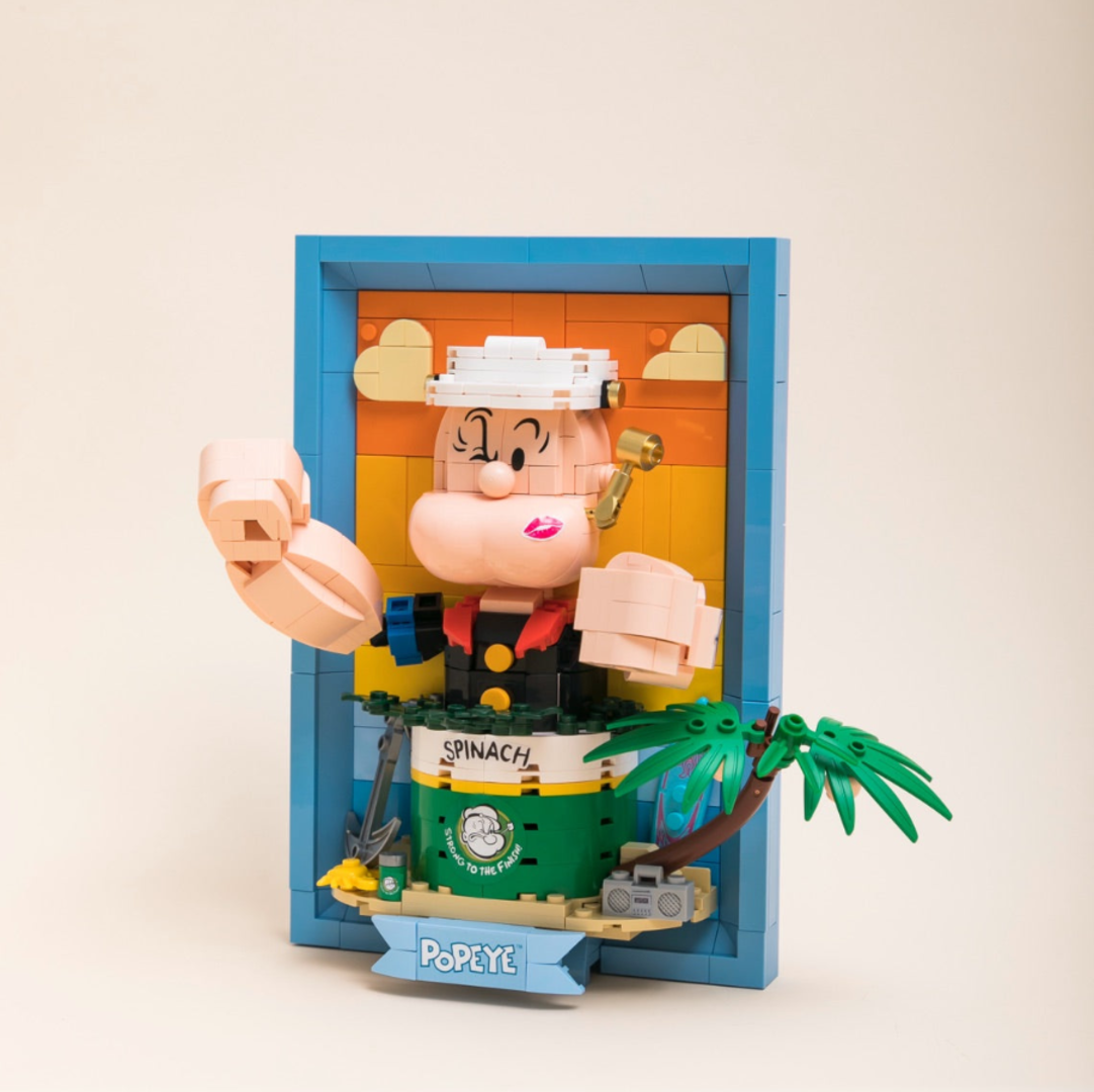 Popeye 3d portrait set construcción 21 cm popeye