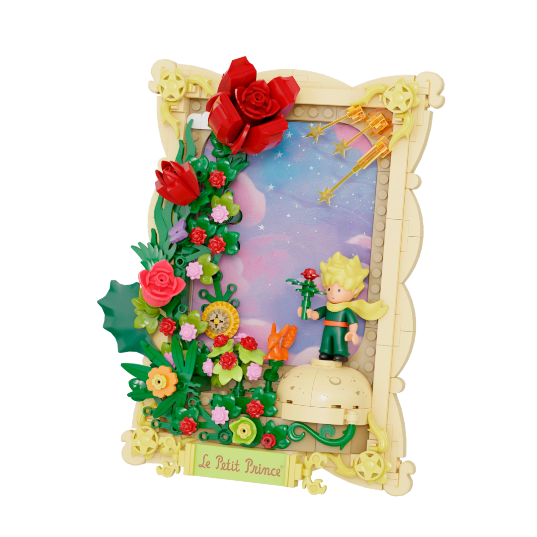 The rose 3d portrait set de construcción 22,6 cm el principito