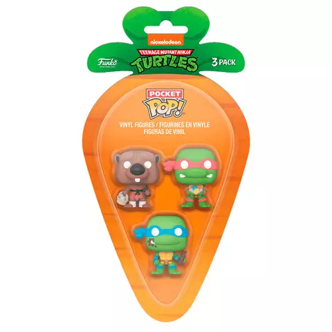 Comprar Blister 3 figuras Carrot Pocket POP Tortugas Ninja Splinter Leonardo Raphael Figuras Estándar