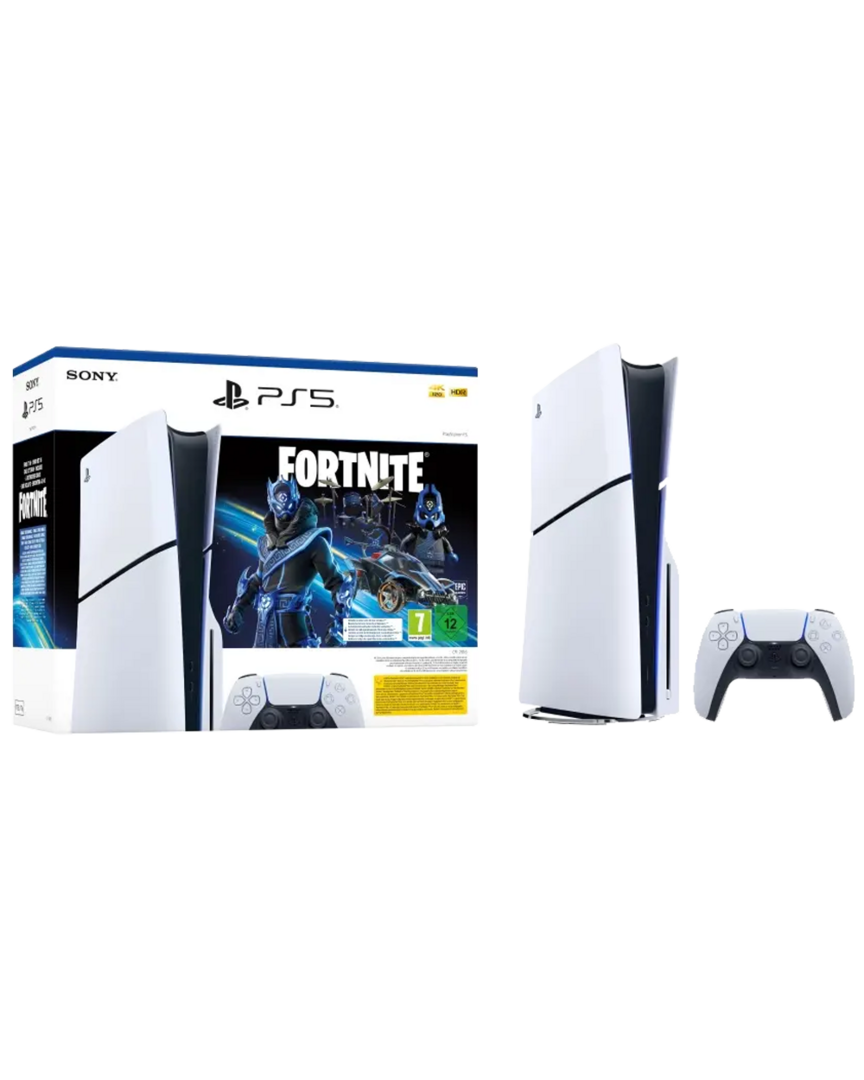 Consola PS5 con lector + Pack Fortnite Cobalt Star