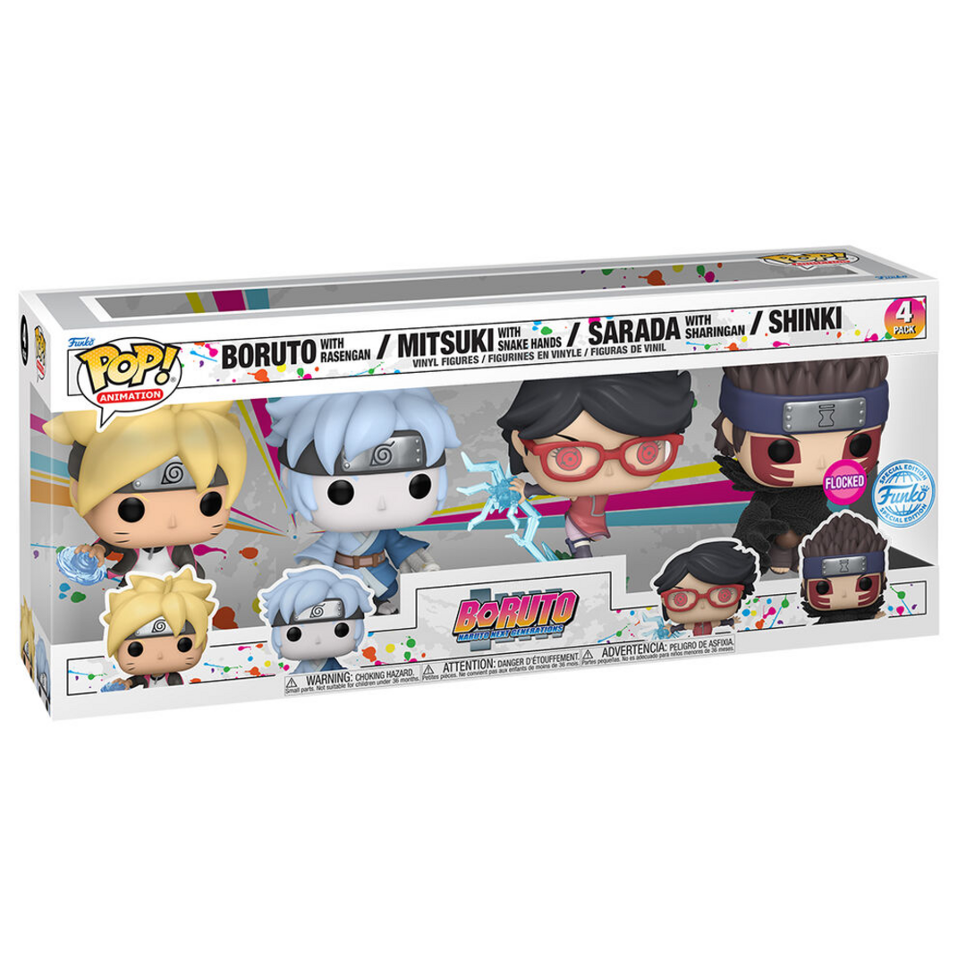 Blister 4 figuras pop boruto exclusive