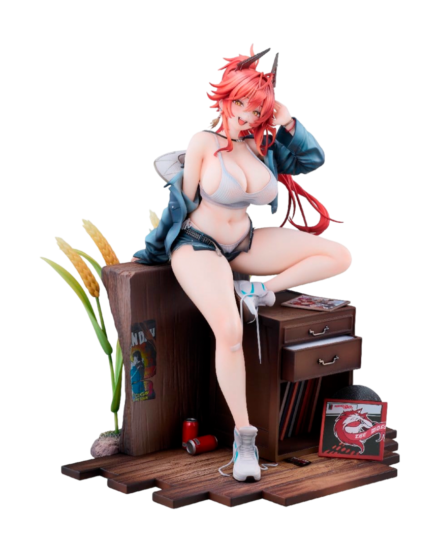 Figura red hood goddess of victory: nikke retro days deluxe ed. 1/7 hobby sakura